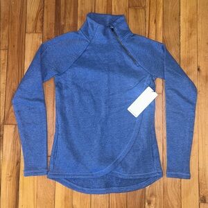 NWT Blue RBX Prime Ready To Roll Fleece Zip Mock Neck Pullover